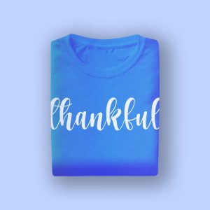 Blue Custom Thankful Tshirt