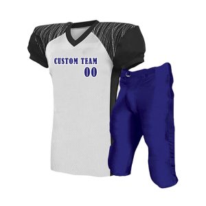 Custom Black White American football Uniform