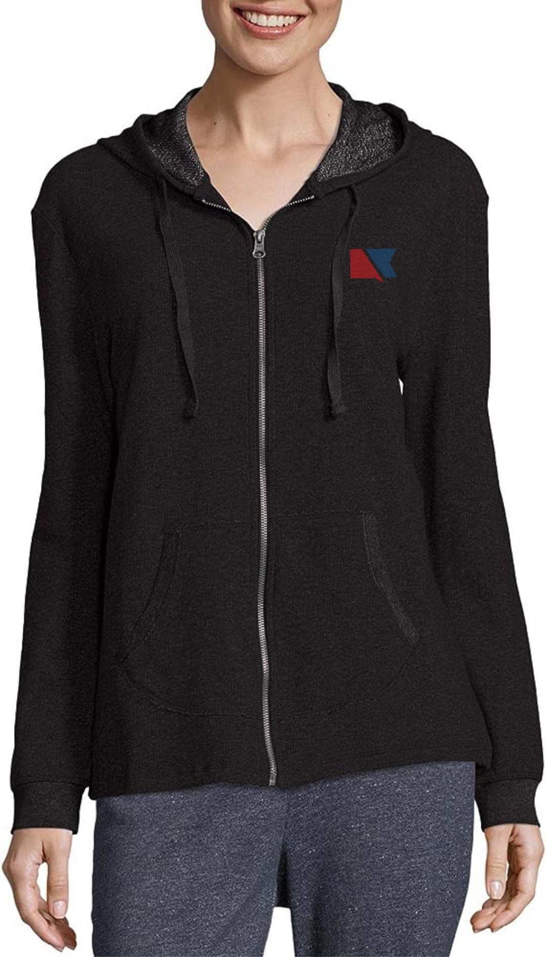 Women's Sweatshirt, French Terry Full-Zip Hoodie - Image 2