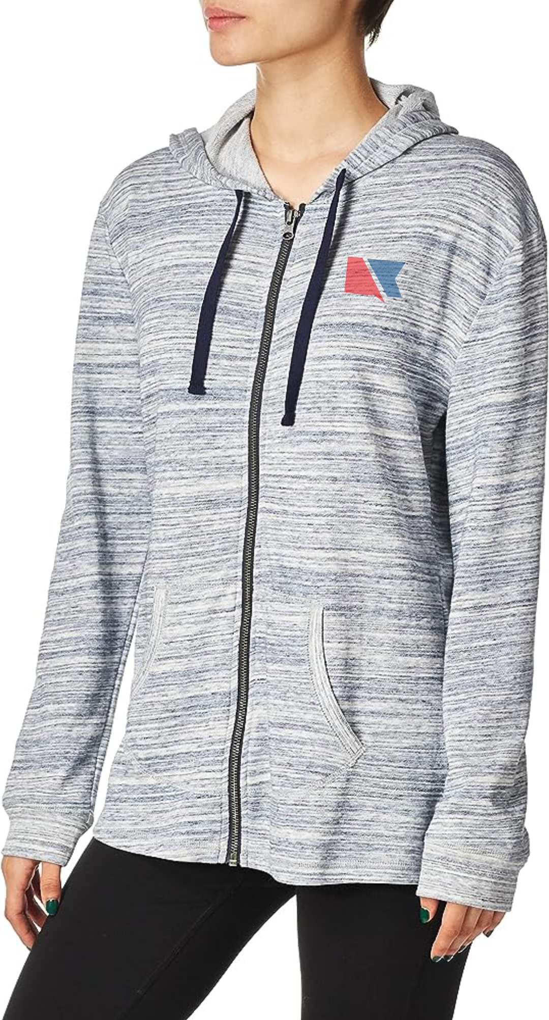Women's Sweatshirt, French Terry Full-Zip Hoodie - Image 3