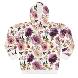 Oversized Floral Pullover Hoodie - Falling for Floral Unisex Hoodie