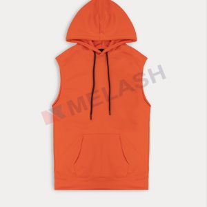 REGULAR FIT SLEEVELESS HOODED SWEATSHIRT