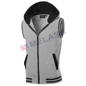 Men Fitness Sleeveless Hoodie Gym Hooded Sports Vest