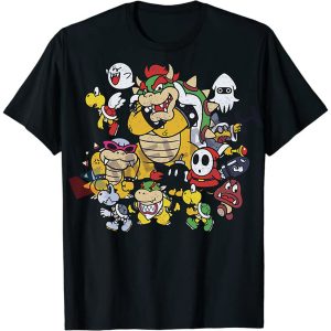 Super Mario Bowser Enemy Group Graphic T-Shirt for Boys/Girls