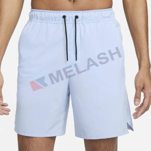 Custom unlined blue running shorts