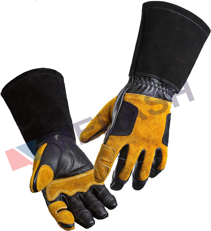 Welding Gloves for Men, Leather Cowhide Mig/Stick Welding Gloves, for Welding, for Grill, for Gardening (Copy)