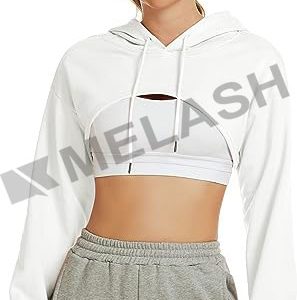 Crop Top Hoodies for Women Long Sleeve Pullover