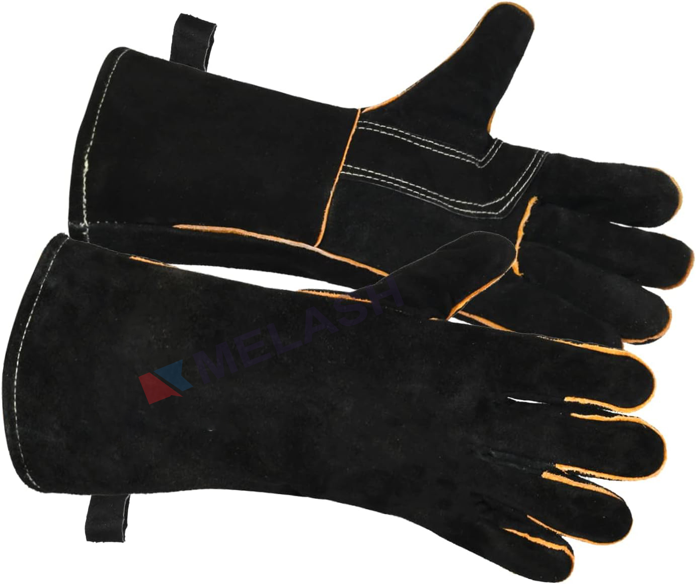Welding Gloves, Heat/Fire Resistant Leather Barbecue Gloves,Mitts for Fireplace,BBQ,Welder,Grill,Oven,Stove,Tig
