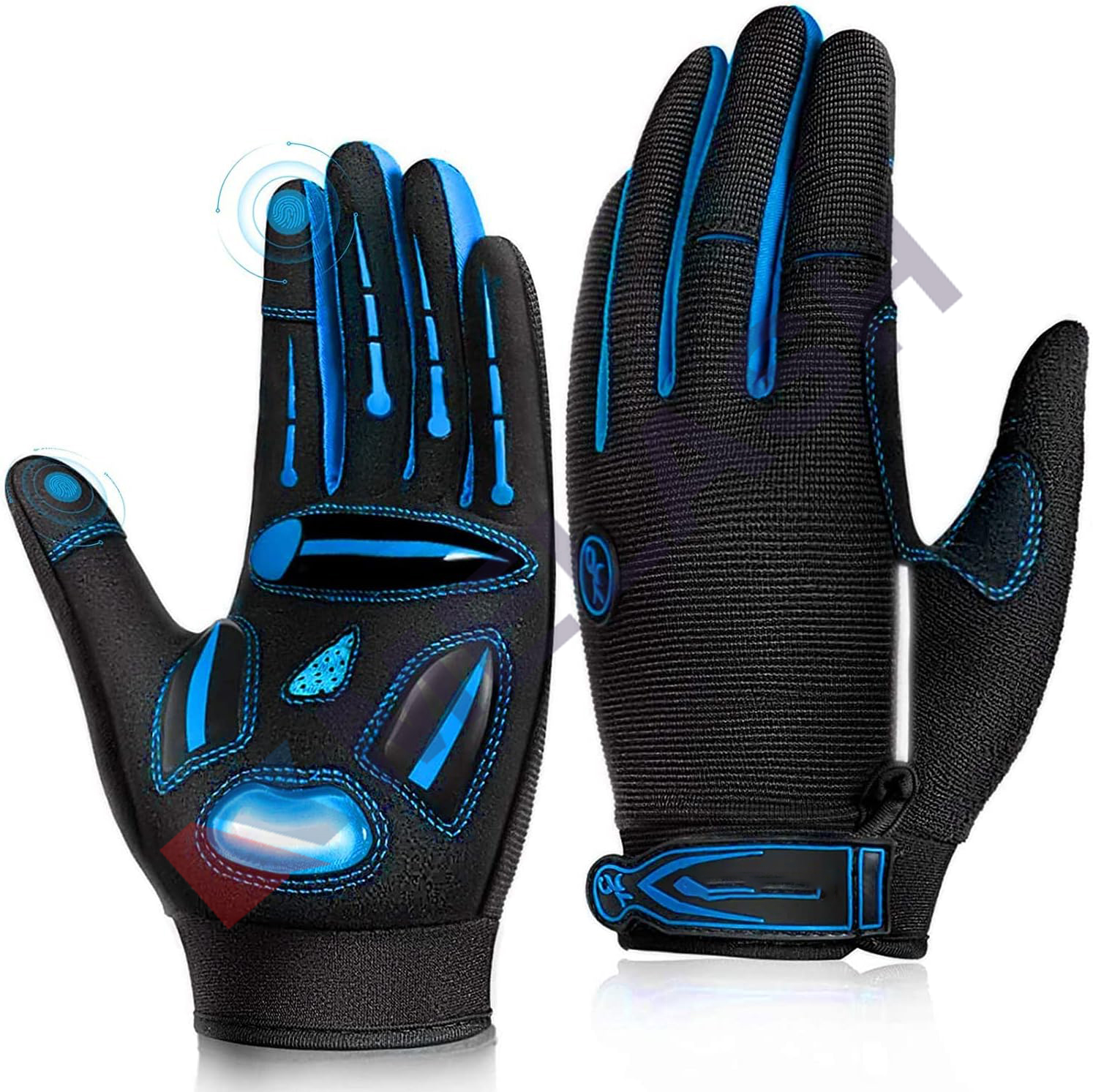 Gloves Bike Gloves Biking Gloves for Men Women,Touchscreen Full Finger Shock-Absorbing Mountain Bike Gloves