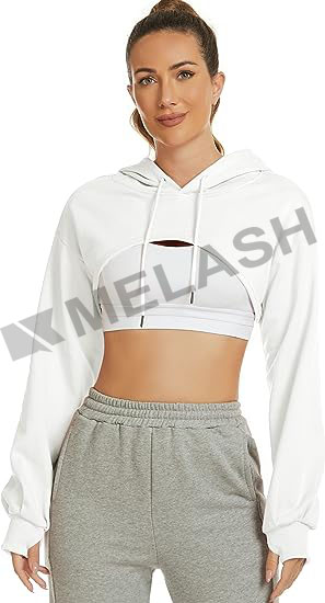 Crop Top Hoodies for Women Long Sleeve Pullover