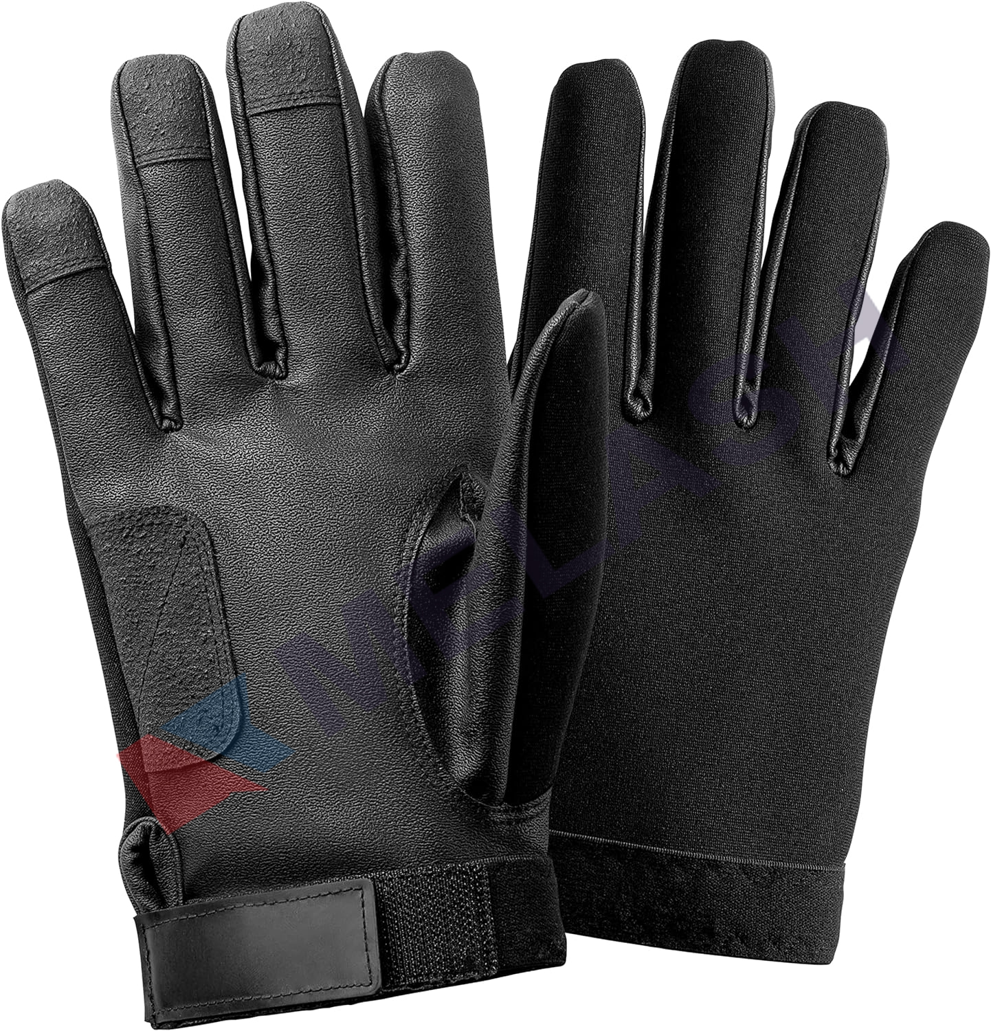 Thinsulate Durable Gloves, Abrasion Resistant Tactical Gloves - First Responder/Police Gloves, Synthetic Leather - Black, S-XXL