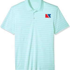 Polo shirt aqua blue striped