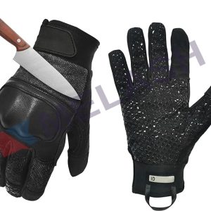 Police Search Gloves with Knuckle Protection,Cut/Puncture Resistant Work Gloves for Men(One Pair)