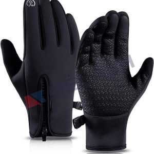 Winter Warm Gloves Men Women Cycling Wkiing Windproof and Waterproof Pu Leather Touchscreen Cold Weather Driving Gloves