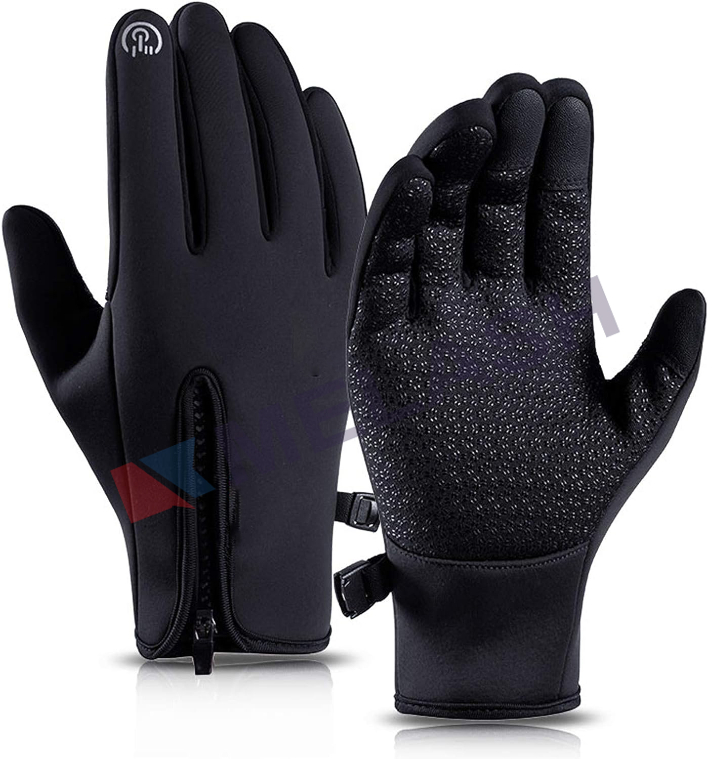 Winter Warm Gloves Men Women Cycling Wkiing Windproof and Waterproof Pu Leather Touchscreen Cold Weather Driving Gloves