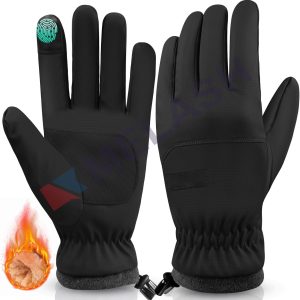 Winter Gloves Waterproof Windproof Mens Women - Warm Gloves Cold Weather, Touch Screen Fingers, Driving Biking Running of Hiking Glove