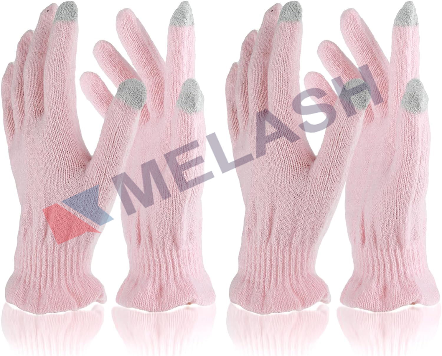 2 Pairs Cotton Moisturizing Gloves Day and Night, Touchscreen Fingertips Dry Hands Moisturizing Gloves for Women & Men Reusable for Sleeping Eczema