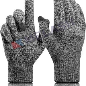 Winter Gloves For Men Women, Cold Weather Warm Touchscreen Glove Unisex - Non - slip Grip - Elastic Cuff - Knit Stretchy