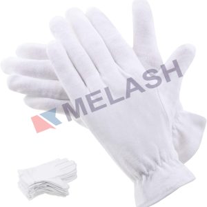 Cotton Gloves for Dry Hands Eczema, Selizo 10 Pairs White Cotton Gloves