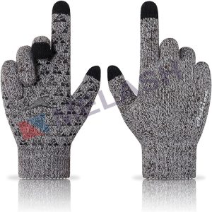 Winter Gloves for Men Women, Touch Screen Texting Warm Gloves with Thermal Soft Knit Lining,Elastic Cuff 3 Size Choice)