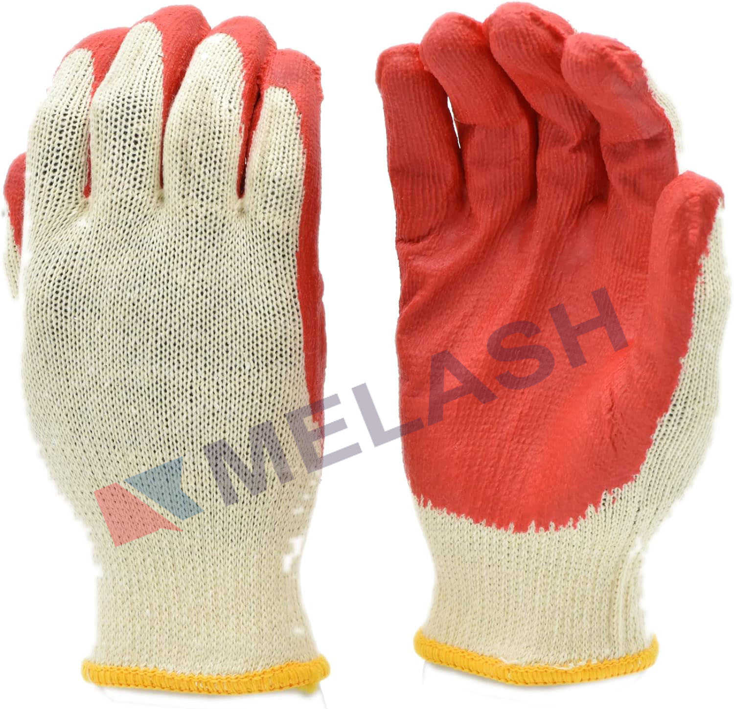 String Knit Palm, Latex Dipped Nitrile Coated Work Gloves