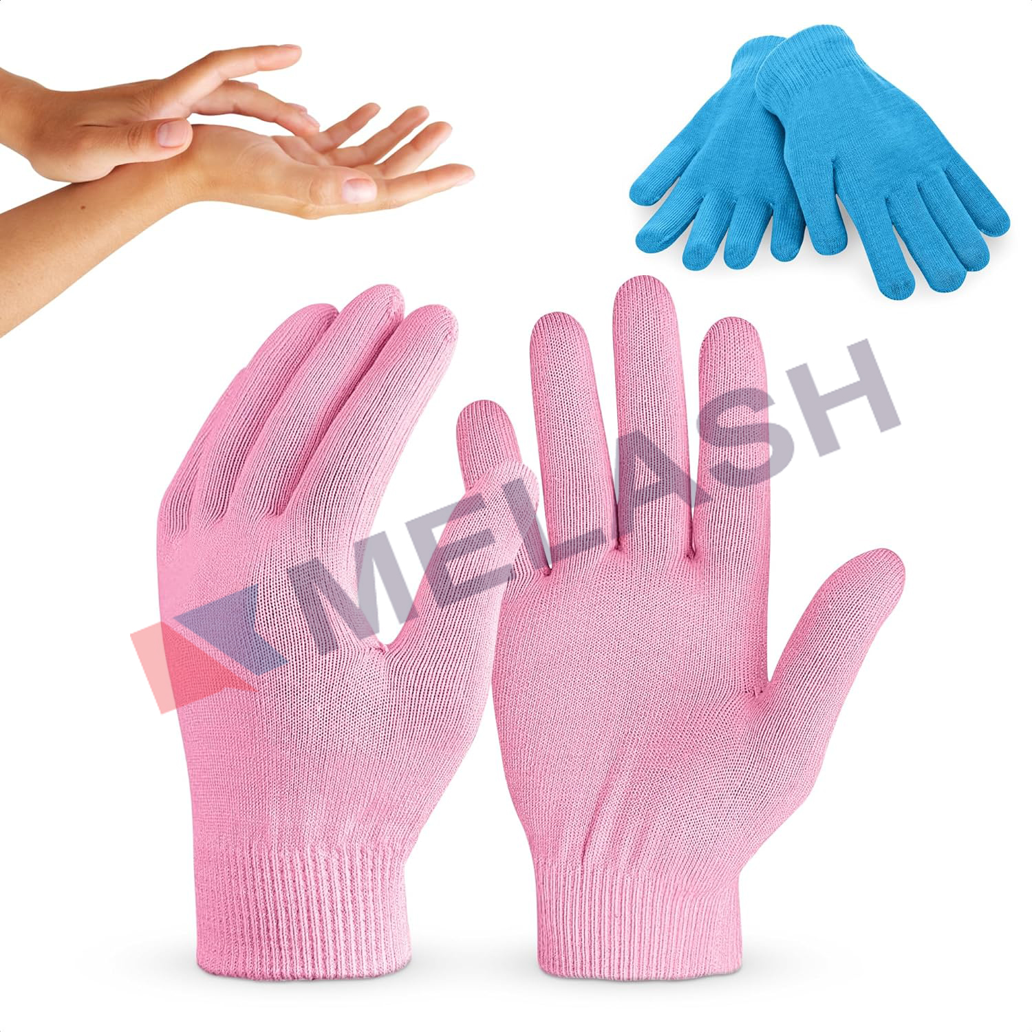 2Pairs Moisturizing Hand Gloves Thin Cotton Gloves - Dry Skin Glove Vaseline Gel Liners Essential Oils Hand Care Cotton Hand Gloves