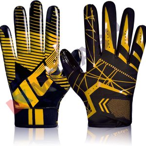 Football Gloves Adult Football Receiver Gloves,Enhanced Performance Football Gloves and High Grip Football Gloves for Adult and Kids