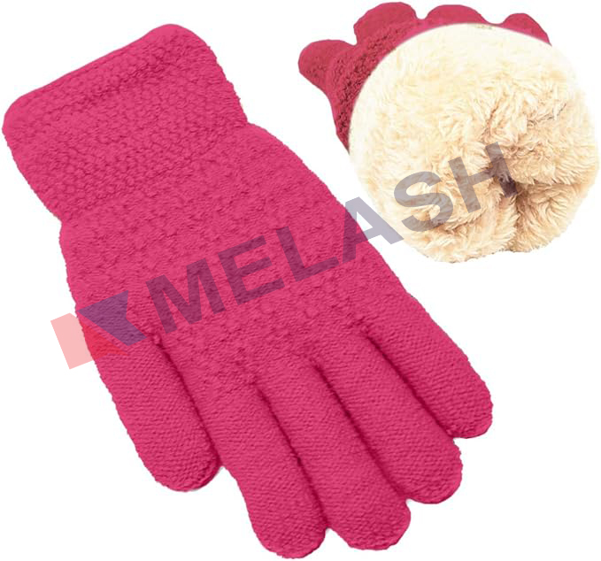 Winter Gloves for Boys Girls - Kids Warm Knit Thermal Cable Knitted Gloves Wool Fleece Lined Mittens for Cold Weather