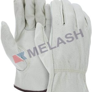 Leather Work Gloves I Driver Gloves for Truck Driving, Warehouse, Gardening