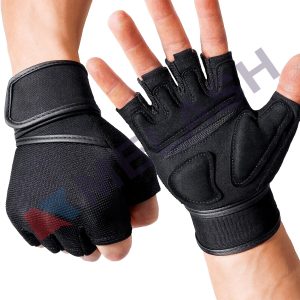 Lifting Gloves with Wrist Support, Fingerless Grip Workout Gloves for Men and Women, Gym Gloves