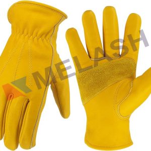 Leather Work Gloves for kids & Glirs, Reinforced Durable Gardening Gloves,Cowhide Work Gloves
