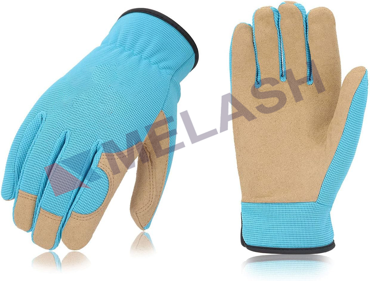 Kids Synthetic Leather Outdoor Gloves, Light Duty Work Gloves