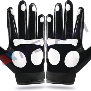 Football Gloves Kids Silicone Grip Receiver Gloves for Kids with Super Stick Ability for Best Game Experience
