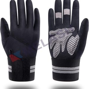 Weight Lifting Workout Gym Gloves Full Finger with Wrist Wrap Support for Men Women, Full Palm Protection, for Lifting, Weightlifting, Training, Fitness, Hanging, Pull ups