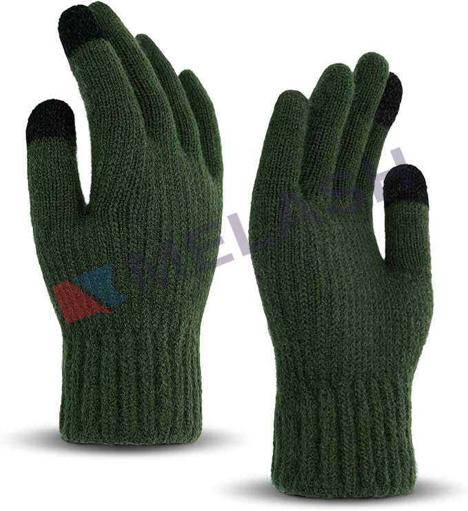 unisex Gloves Men Warm Cold Weather Glove Mens Soft Knit Fleece Gloves Thermal Outdoor Screen Touch Running