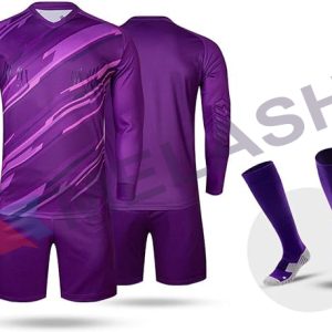 Football  Custom Padded Goalkeeper Soccer Jersey and Shorts, Youth Goalie Apparel Shirt and Pants, Boys Girls Keeper Kit