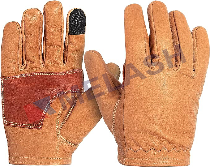 Economical Outdoor Water Buffalo Gloves: Kevlar-strong, light, 3X tougher than cowhide, smart finger feature.