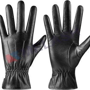 Womens Fashion Leather Gloves Warm Cashmere Lining Touchscreen Texting Windproof Driving Gloves