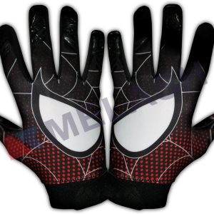 Spider Youth Football Gloves - Tacky Grip Skin Tight Adult Football Gloves - Pro Elite Super Sticky Receiver Football Gloves - Youth Sizes