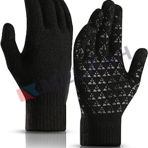Winter Gloves for Men Women - Upgraded Touch Screen Cold Weather Thermal Warm Knit Glove for Running Driving Hiking