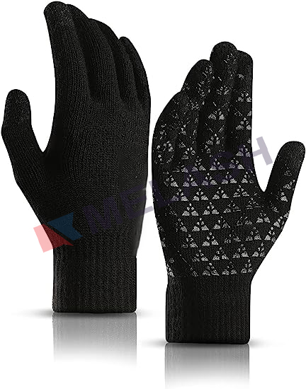 Winter Gloves for Men Women - Upgraded Touch Screen Cold Weather Thermal Warm Knit Glove for Running Driving Hiking