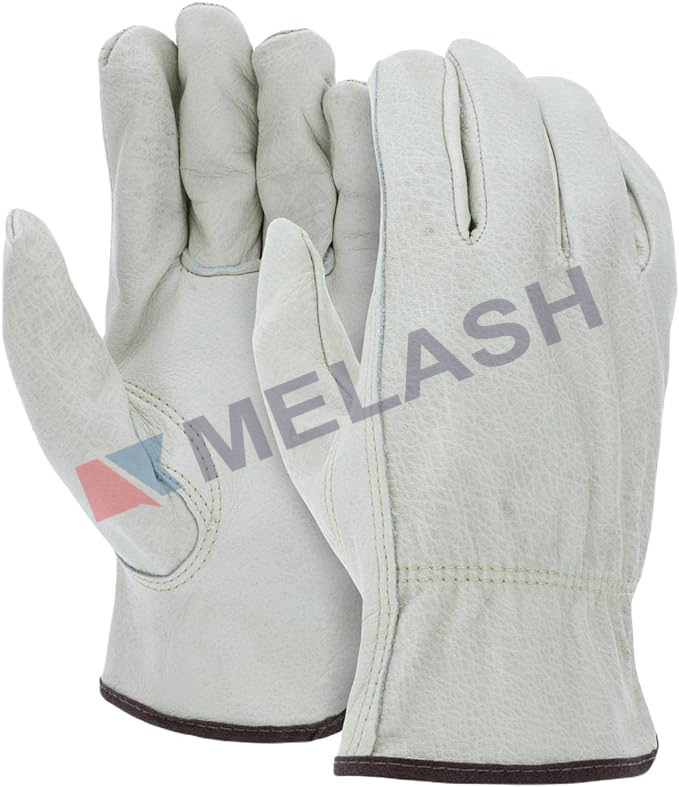 Economic Duty Durable Cowhide Leather Driver Work Gloves for Truck Driving