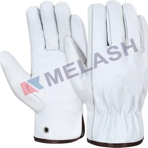 Leather Work Gloves Pack of 12 Pairs Warehouse Gardening Construction Gloves for Men Women Goat Skin Working Gloves