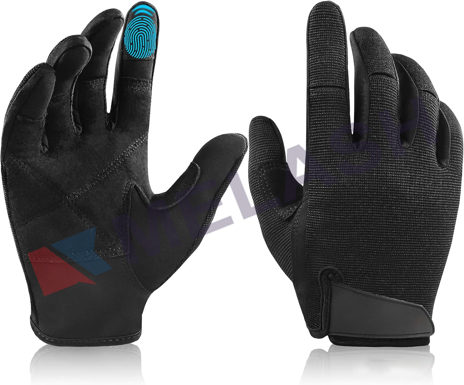 thumbnail image 2 of Bestpepers Leather Half Finger Gloves – Men's Weight Lifting Gym Gloves, White 2 of 6