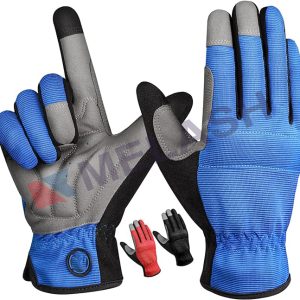 Work Gloves Garden Gloves for Men/Women-Touchscreen Yard Gloves Construction Synthetic Leather Utility Gloves-3 PAIRS