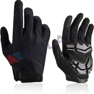 Full Finger Half Finger Padded Bicycle Protective Gloves,Non-Slip Shock-Absorbing Touchscreen Riding Gloves